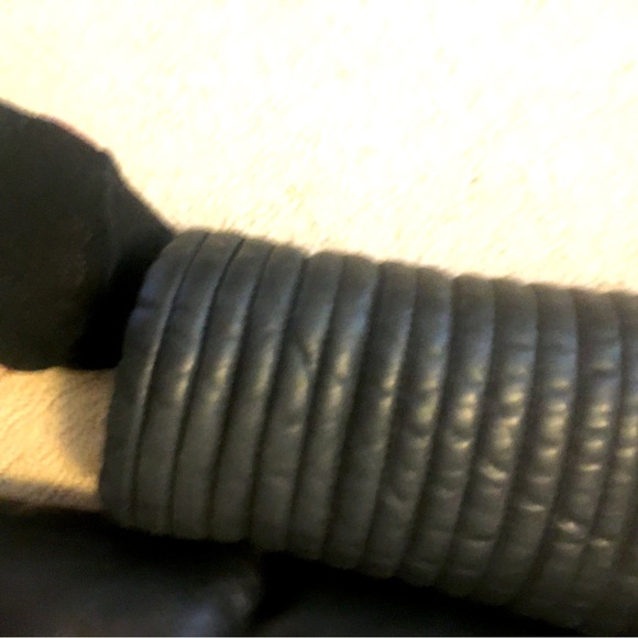 Rudsak Lamb Leather Goose Down Winter Coat with Rabbit Fur Hood - Picture 14 of 16